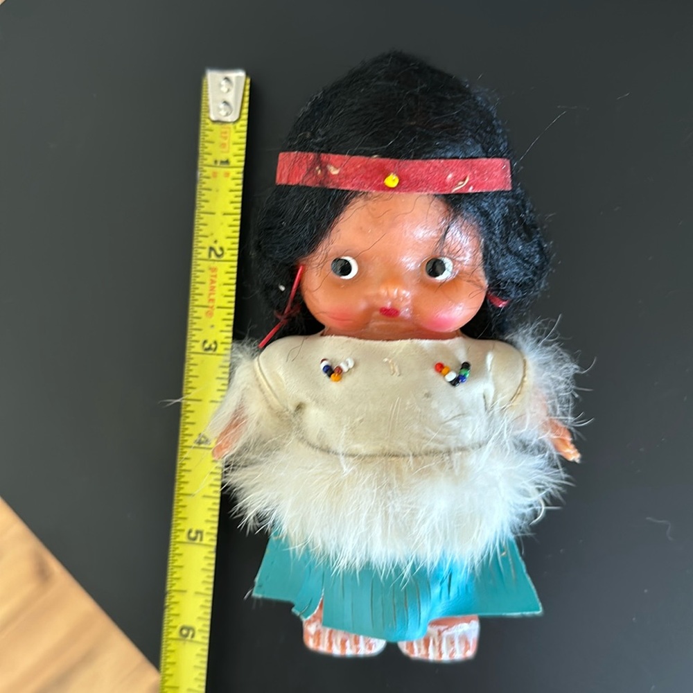 Vintage Native American plastic doll figurine